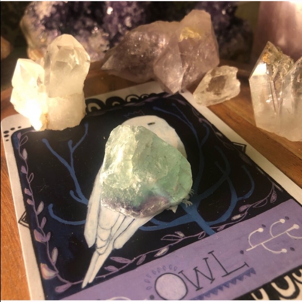 Raw Rainbow Fluorite Healing crystal